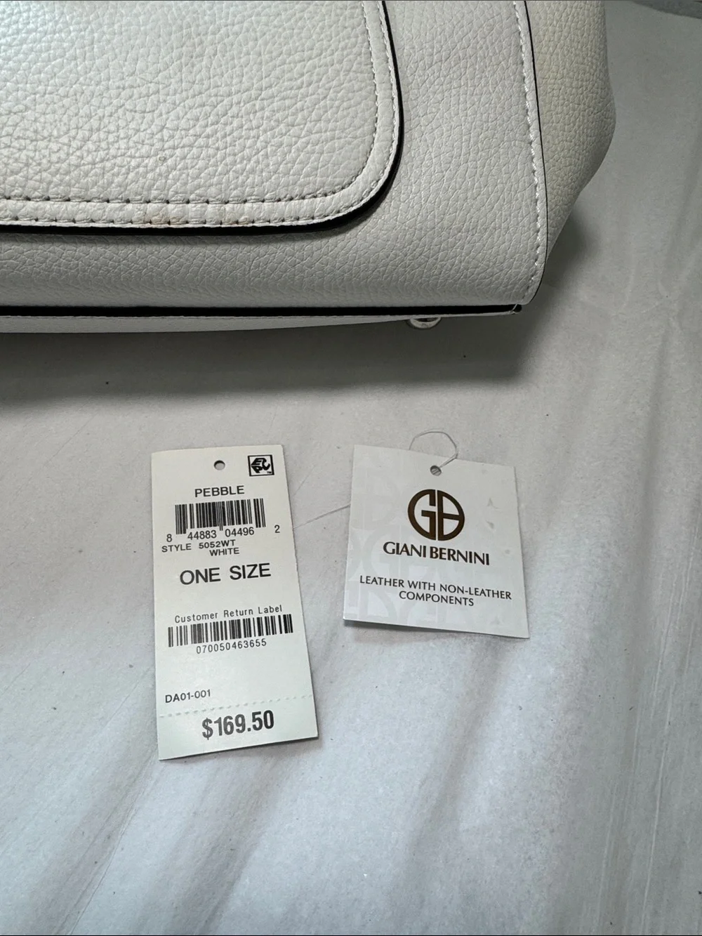 Giani Bernini Cream Crossbody Satchel with Scarf Accent